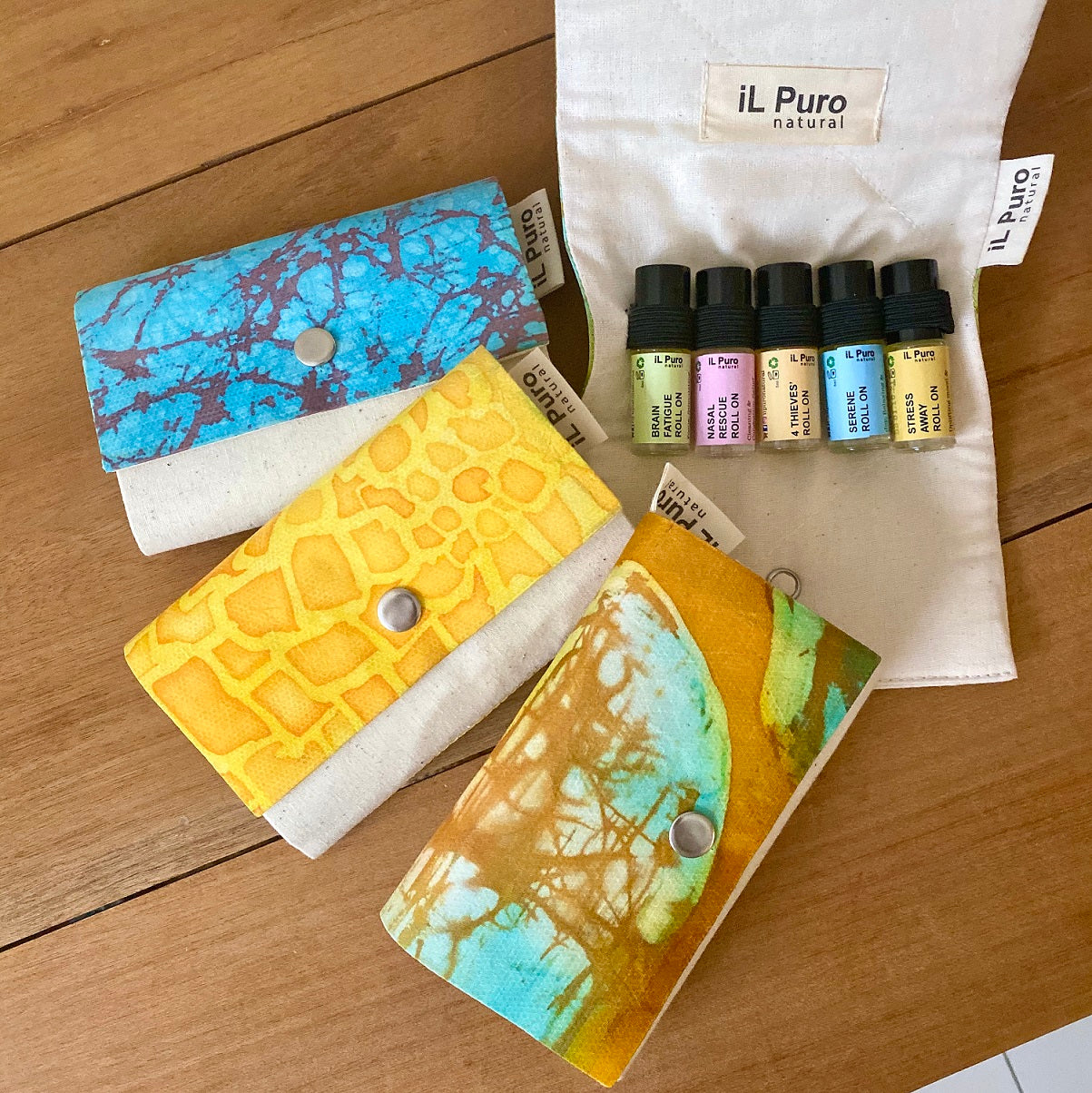 Essential oil roll on travel set