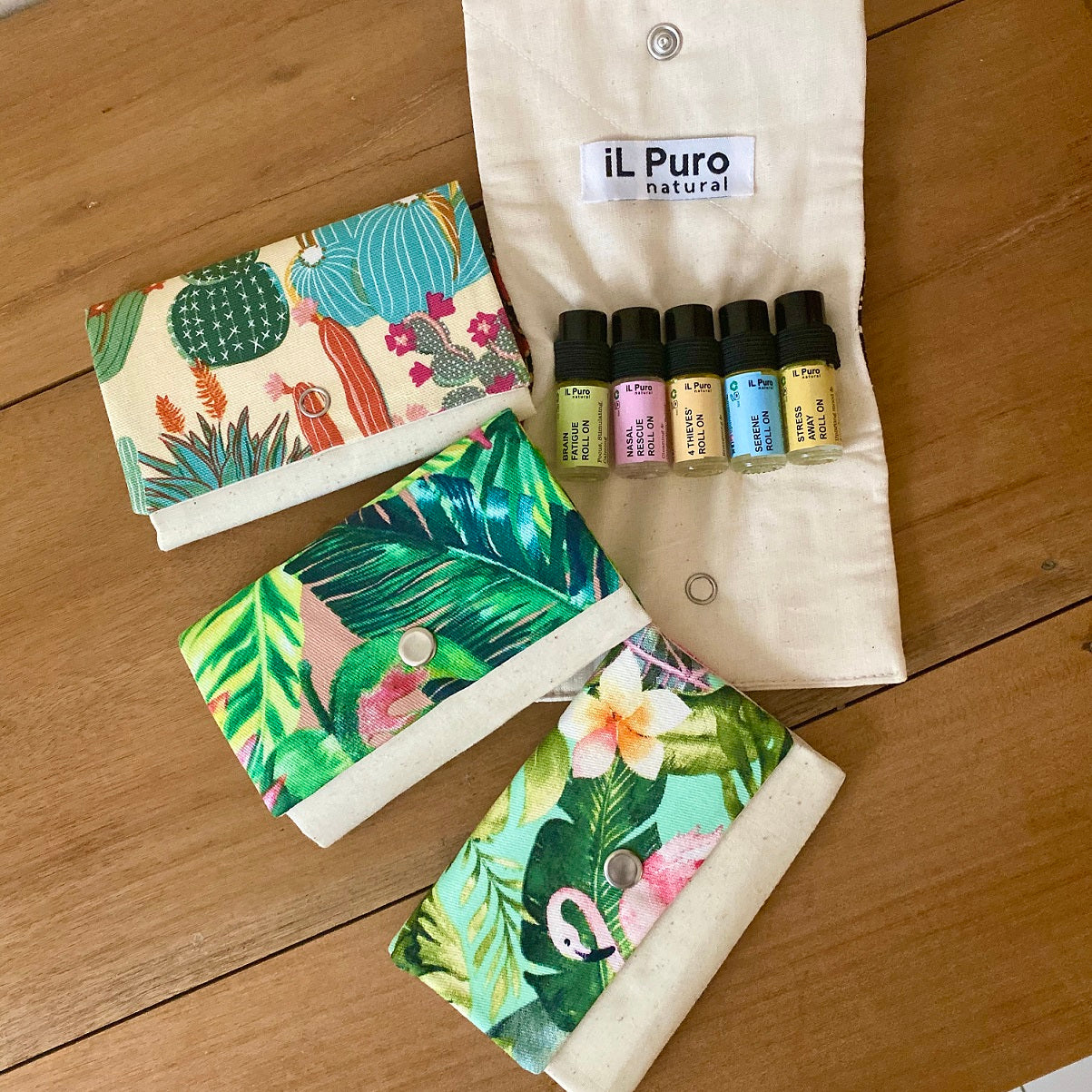 Essential oil roll on travel set