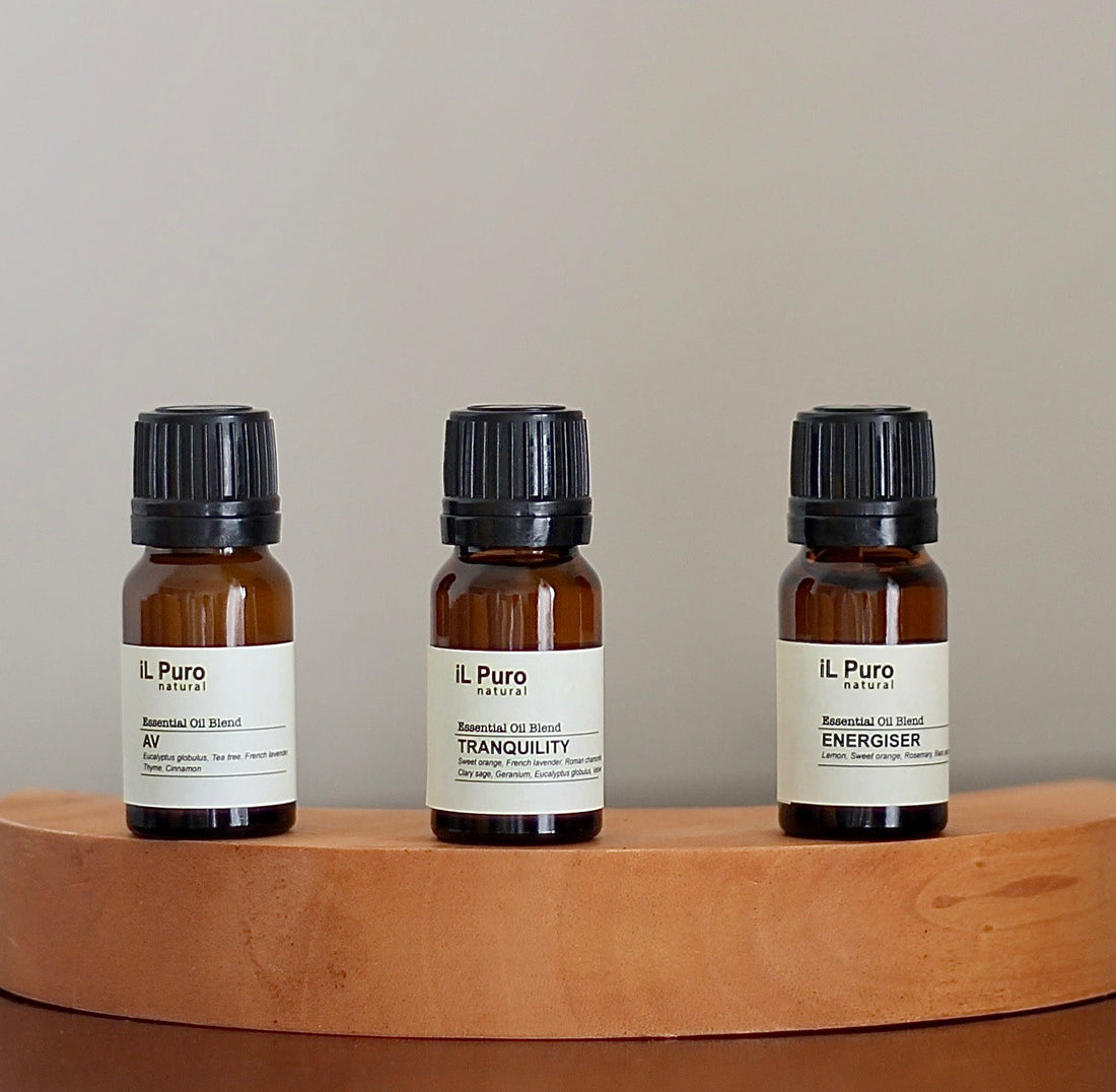 Essential oils blends to soothe mind and body during lockdown- Strong & Rise set