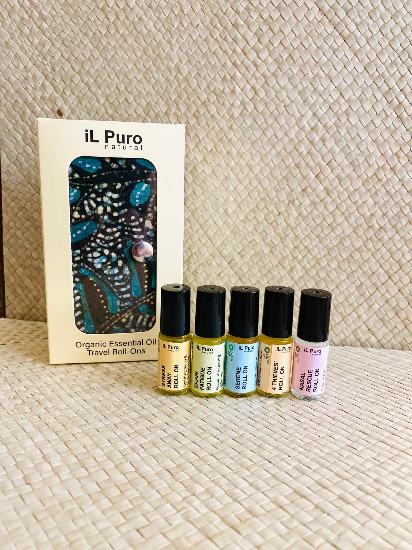 Essential oil roll on travel set