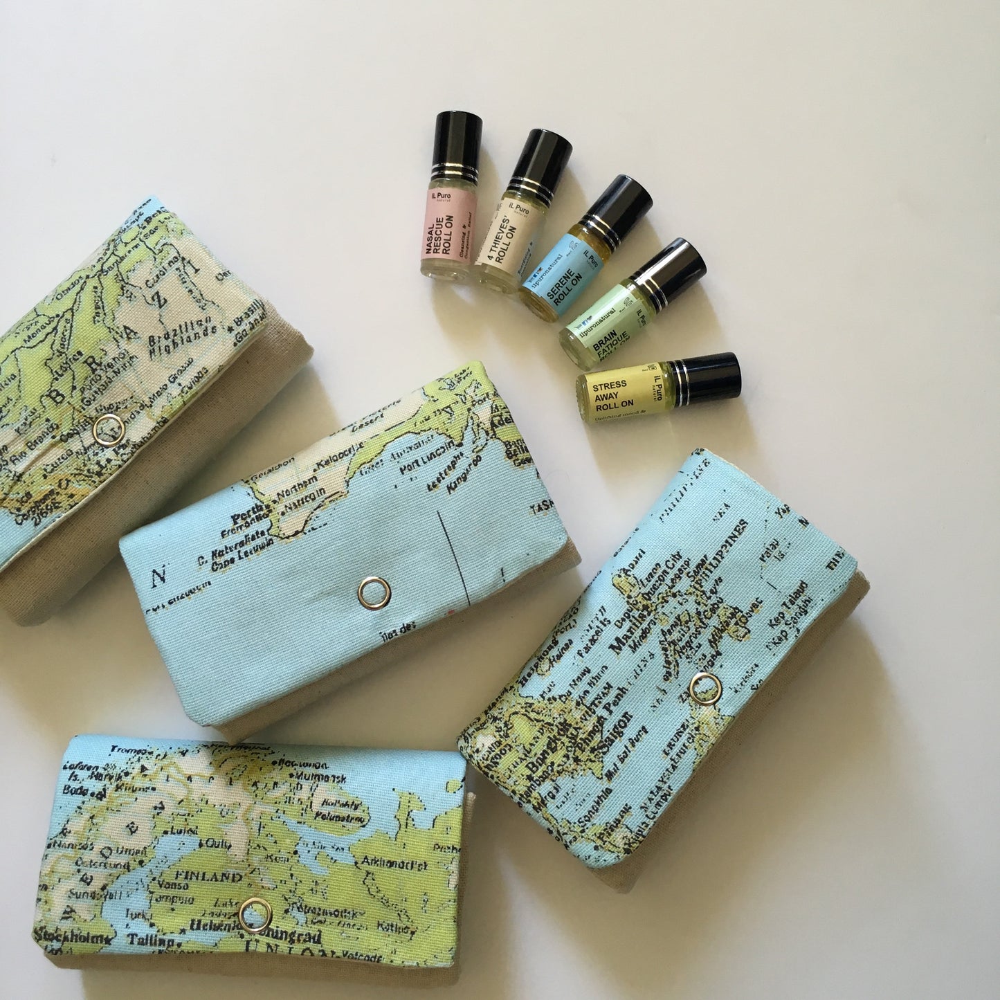 Essential oil roll on travel set